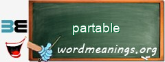 WordMeaning blackboard for partable